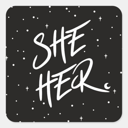 Stars Sie Ihre Pronos Quadratischer Aufkleber (Vorderseite)