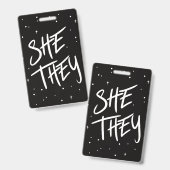 Stars Sie/Sie Pronouns Ausweis (Vorder- & Rückseite)