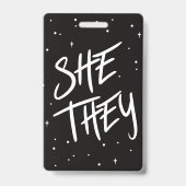 Stars Sie/Sie Pronouns Ausweis (Rückseite)