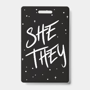 Stars Sie/Sie Pronouns Ausweis
