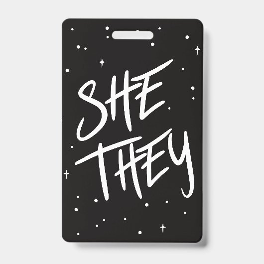 Stars Sie/Sie Pronouns Ausweis (Vorderseite)