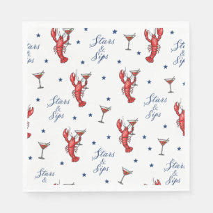 Stars & Sips America 250 Küsten-Sommer Serviette