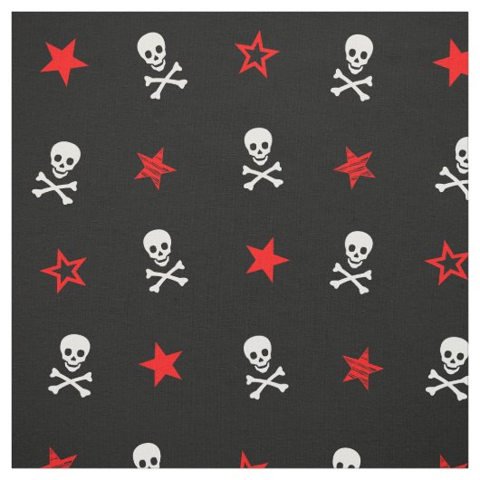 Stars & Skulls & Crossbones Stoff (Muster)
