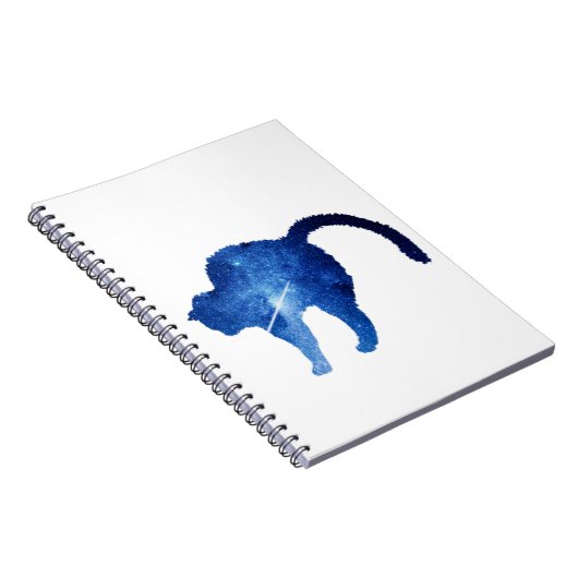 Stars Sky Cat Notebook, SpiralNotebook für die Sch Notizblock (Rechte Seite)
