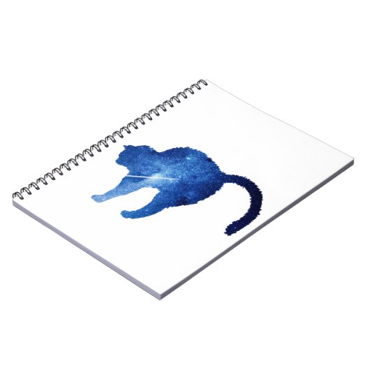 Stars Sky Cat Notebook, SpiralNotebook für die Sch Notizblock (Linke Seite)