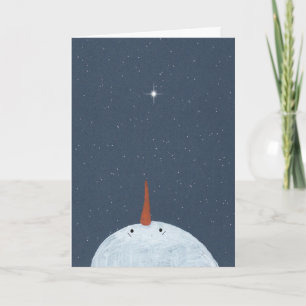 Stars Snowman In Remembrance Christmas Card Feiertagskarte
