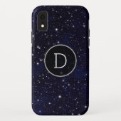 Stars Space Galaxy Blue Cosmos Night Sky Monogram Case-Mate iPhone Hülle (Rückseite)