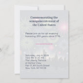 Stars, Sparks & 250 Years New York Celebration Einladung (Rückseite)