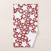 Stars, Stars, Stars in Red and White Badhandtuch Set (Handtuch)