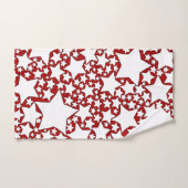 Stars, Stars, Stars in Red and White Badhandtuch Set (Handtuch)