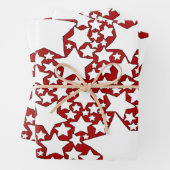 Stars, Stars, Stars in Red and White Geschenkpapier Set (Beispiel)