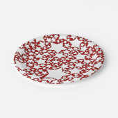 Stars, Stars, Stars in Red and White Pappteller (Schrägansicht)