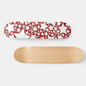 Stars, Stars, Stars in Red and White Skateboard (Horizontal)