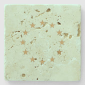 Stars – Sterne – Europe – Europa – EU-flag Steinuntersetzer (Vorderseite)