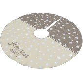 Stars Stilvolle personalisierbare Weihnachtsfeiert Polyester Weihnachtsbaumdecke (Schrägansicht)