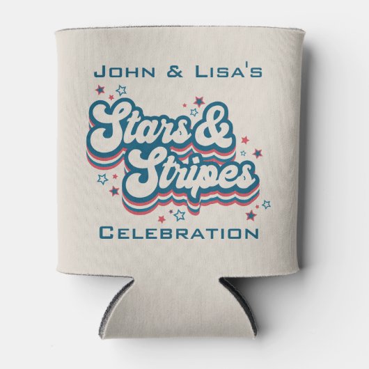 Stars & Streifen - 4. Juli Can Cooler Dosenkühler (Vorderseite)