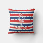 Stars & Streifen 4. Juli essen Drink & Be Patrioti Kissen (Rückseite)