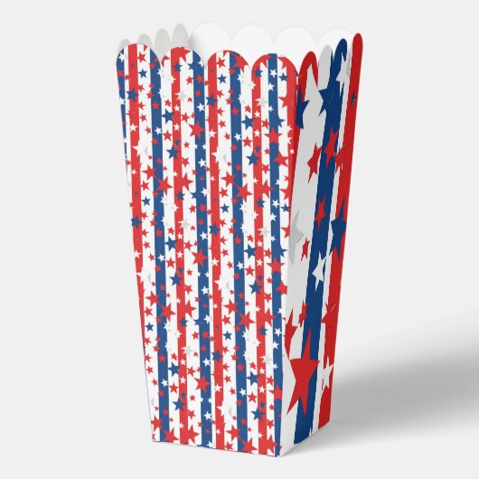 Stars Streifen 4. Juli Patriotische Popcorn Box Geschenkschachtel (Rückseite)