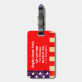 Stars & Streifen Amerika Flagge Gepäckanhänger (Rückseite vertikal)