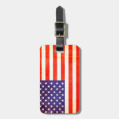 Stars & Streifen Amerika Flagge Gepäckanhänger (Vorderseite vertikal)