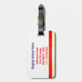 Stars & Streifen Amerika Flagge Gepäckanhänger (Rückseite vertikal)