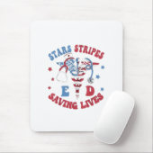 Stars Streifen E D Rettend Leben Mousepad (Mit Mouse)