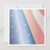 Stars & Streifen Flag 4. Juli Party Einladung (Rückseite)