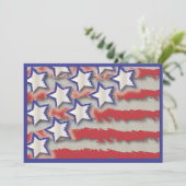 Stars & Streifen Flag 4. Juli Party Einladung (Stehend Vorderseite)