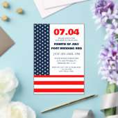 Stars & Streifen Flag 4. Juli Post Wedding GRILLEN Acryleinladungen (In Situ (Hochzeit))