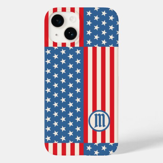 Stars & Streifen Flag Patriotic iPhone 14 Fall Case-Mate iPhone Hülle (Rückseite)