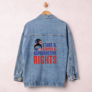 Stars Streifen Reproduktionsrechte Jeansjacke