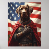 Stars, Streifen und feste Pfoten salzen Poster (Vorne)