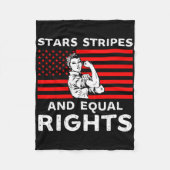 Stars Streifen und gleiche Rechte 4. Juli Frauen Fleecedecke (Vorderseite)
