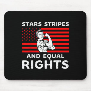 Stars Streifen und gleiche Rechte 4. Juli Frauen Mousepad