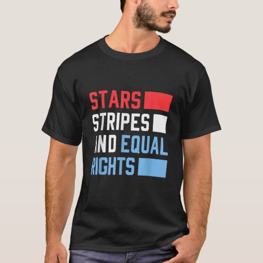 Stars Streifen und gleiche Rechte der Frau 4. T-Shirt (Vorderseite)