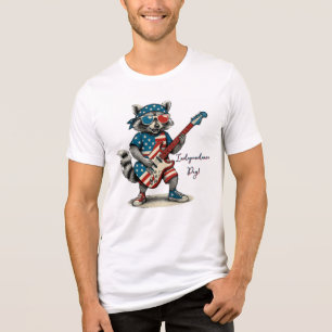 Stars, Streifen und Raccoon Riffs Tri-Blend Shirt