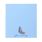 Stars Streifen und Segel Notepad Notizblock (Vorderseite)