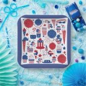 Stars, Streifen und Shenanigans Square Papierplatt Pappteller (Party)