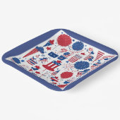 Stars, Streifen und Shenanigans Square Papierplatt Pappteller (Gewinkelt)