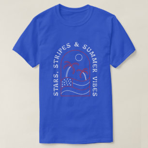 Stars Streifen und Summer Vibes T - Shirt