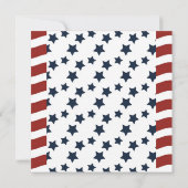 Stars Stripes 4. Juli GRILLEN Party Einladung (Rückseite)