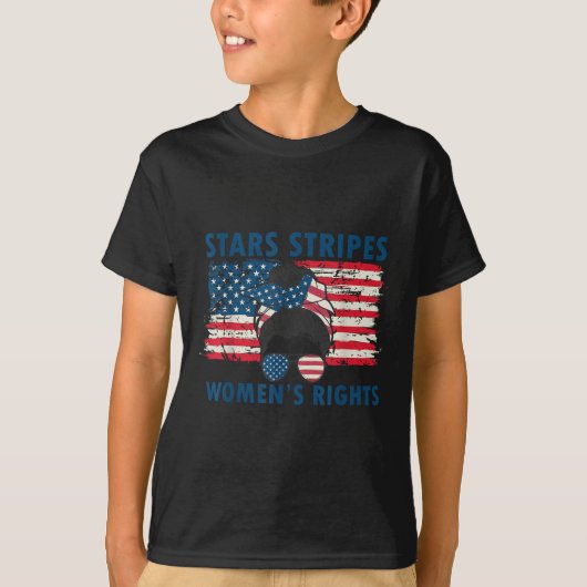 Stars Stripes And Womens Rights 4th Of July Equal  T-Shirt (Vorderseite)