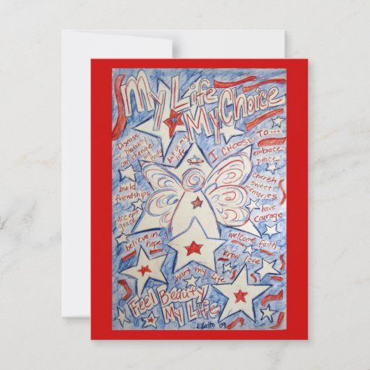 Stars & Stripes Angel Einladende Karten (Vorderseite)