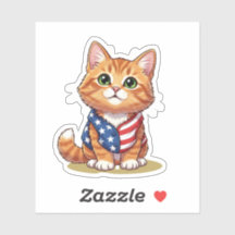 Stars & Stripes Cat - Patriotic am 4. Juli