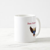 Stars Stripes Coffee Patriotic American Brew Kaffeetasse (VorderseiteRechts)