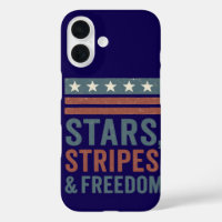 Stars Stripes & Freedom iPhone Case Patriotic USA