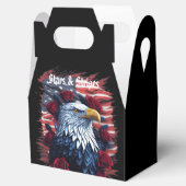 Stars & Stripes Freedom Rose Eagle American Flag Geschenkschachtel (Geöffnet)