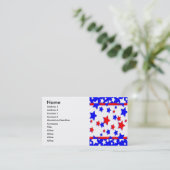 STARS & STRIPES GESCHÄFTSKARTEN ROT, WEISS UND BLA VISITENKARTE (Stehend Vorderseite)