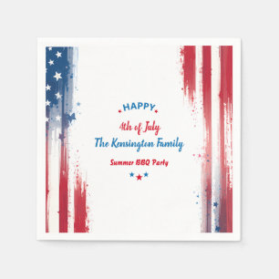 Stars & Stripes GRILLEN 4. Juli Feier Serviette