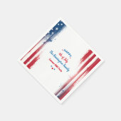 Stars & Stripes GRILLEN 4. Juli Feier Serviette (Ecke)